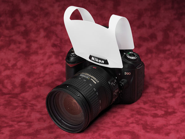 Nikon D90ストロボディフューザー装着状態１